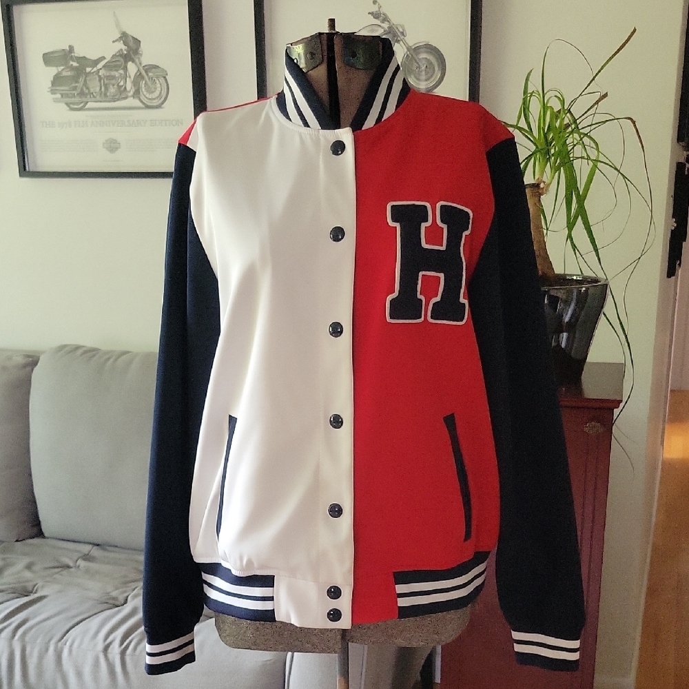 Tommy Hilfiger Jacket Large Blue Red White